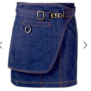 Fendi mini skirt with denim belt